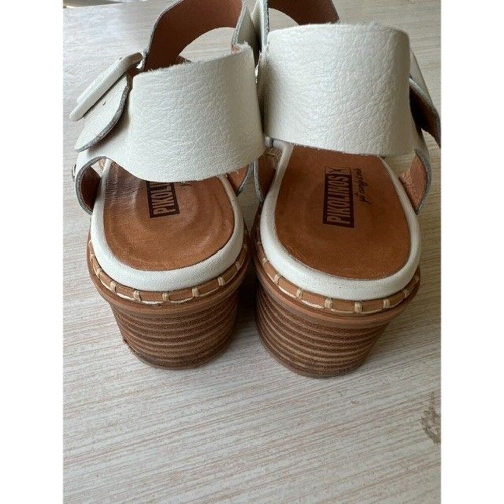 Pikolinos Blanes W3H block heeled sandals Sand Colorway Women’s Sz 9 - Picture 4 of 6